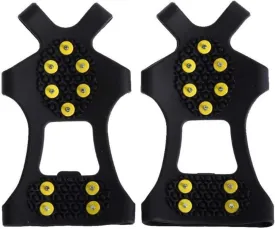 10 Stud Universal Ice Snow Shoe Spikes Grips Cleats Crampons Winter Climbing Safety Tool Anti Slip Shoes Spikes Cover S M L XL Ice Grips for Shoes