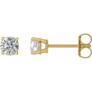 14K White 1/5 CTW Natural Diamond Stud Earrings