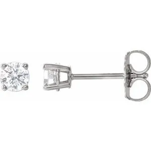 14K White 1/5 CTW Natural Diamond Stud Earrings