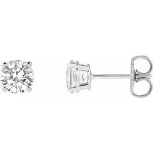 14K White 1/5 CTW Natural Diamond Stud Earrings