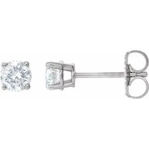 14K White 1/5 CTW Natural Diamond Stud Earrings