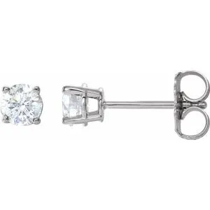 14K White 1/5 CTW Natural Diamond Stud Earrings