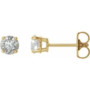 14K White 1/5 CTW Natural Diamond Stud Earrings