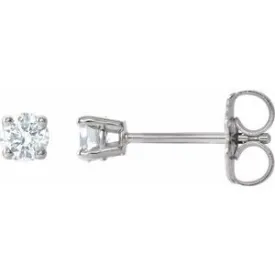 14K White 1/5 CTW Natural Diamond Stud Earrings