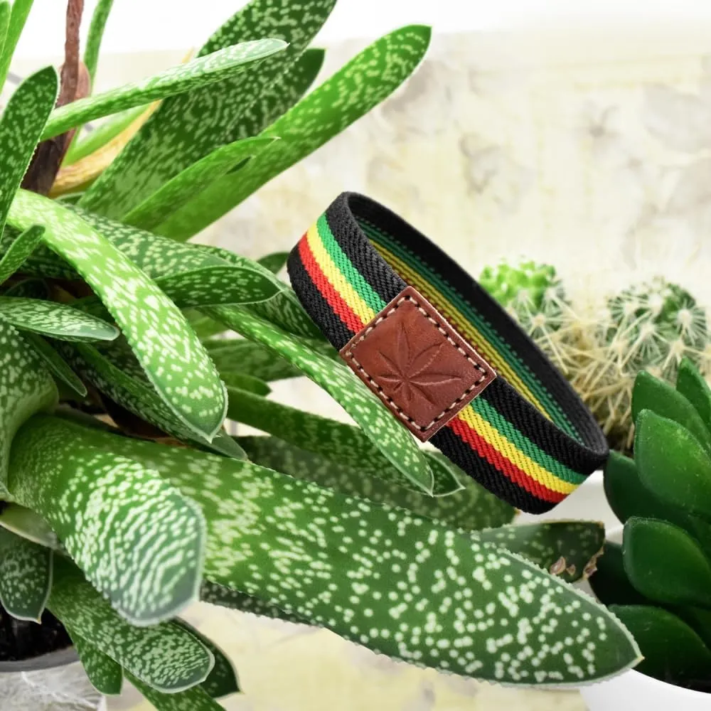 BDM Jamaican Bracelet, Rastafari Elastic BOD Marley, Reggae Jamaica, for Men and Women