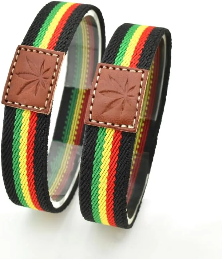 BDM Jamaican Bracelet, Rastafari Elastic BOD Marley, Reggae Jamaica, for Men and Women