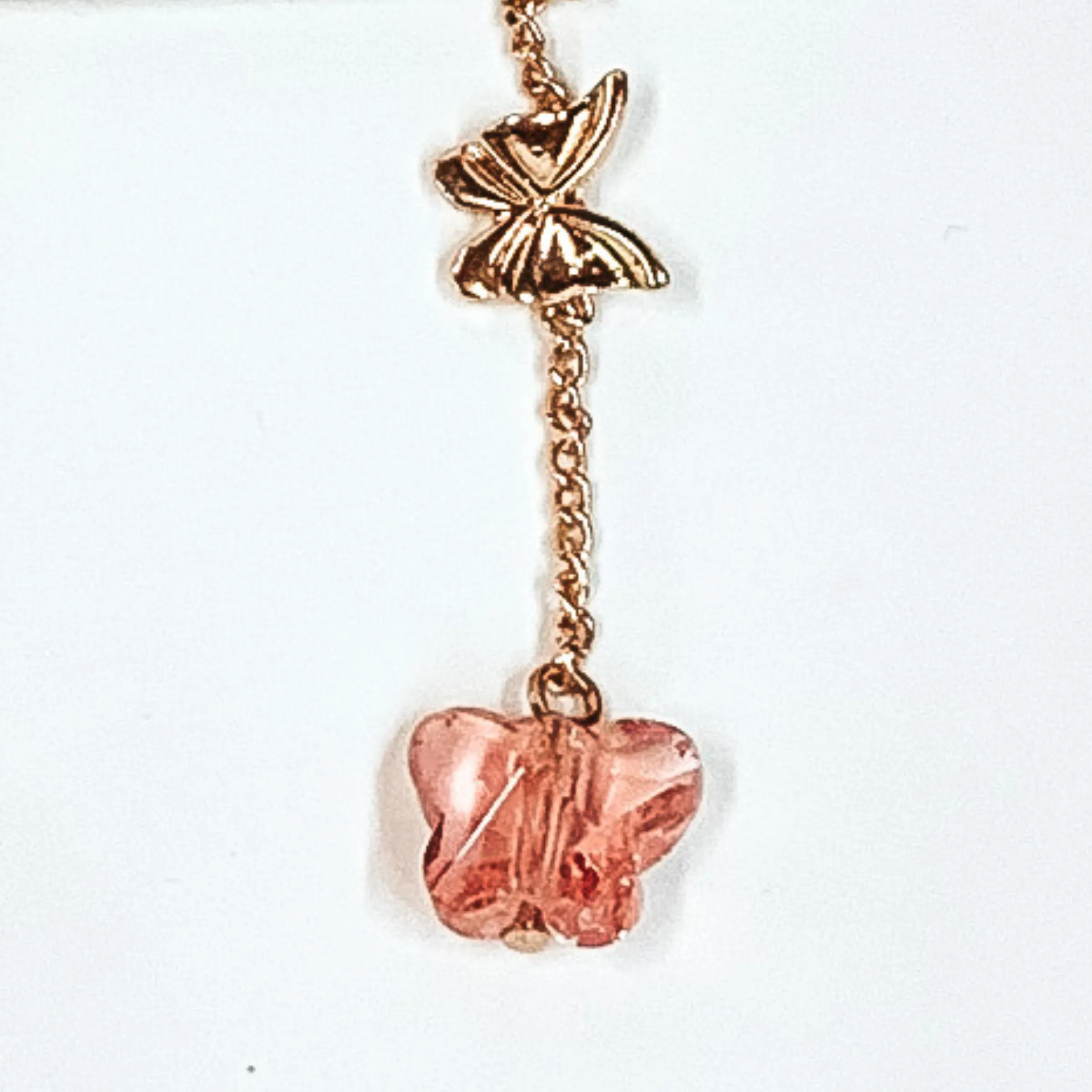 Butterfly Fly Away Earrings in Pink