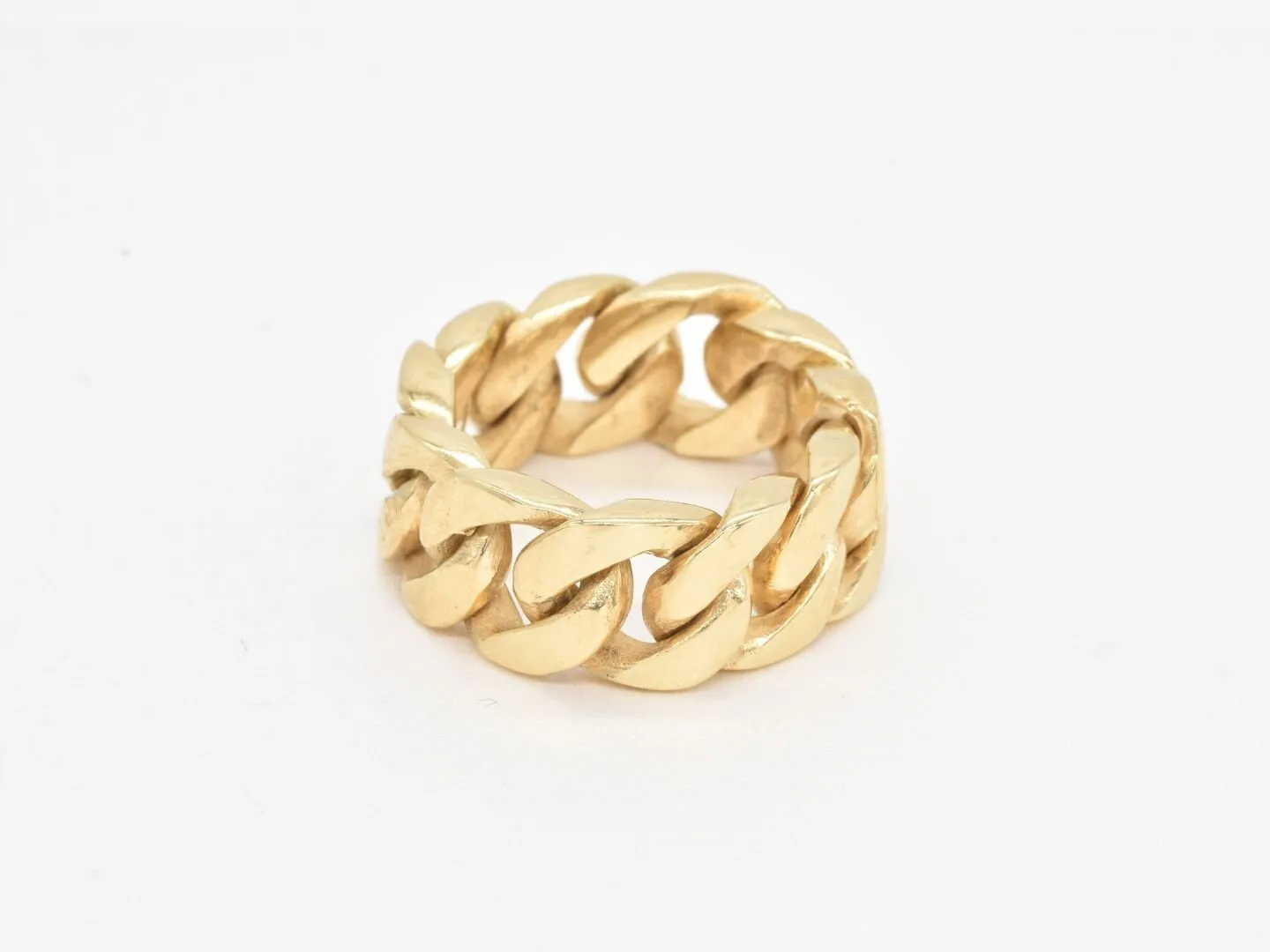 Chunky Chain Ring - Thick Chain Link Band, Wide Chain Band