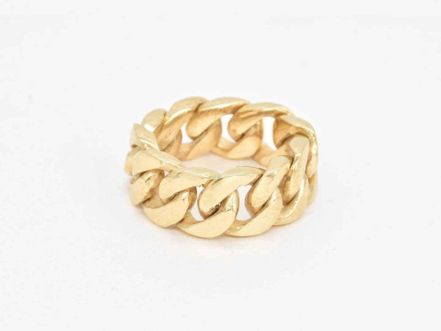 Chunky Chain Ring - Thick Chain Link Band, Wide Chain Band