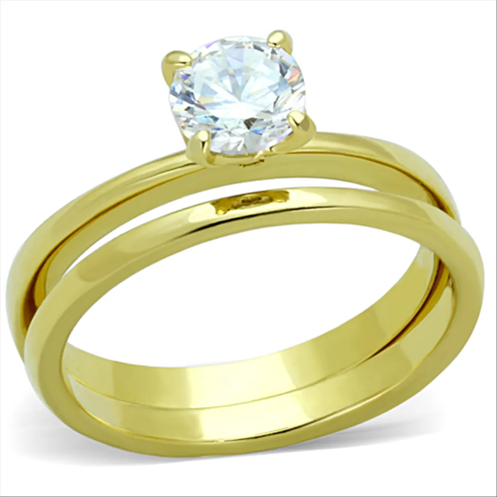 CJG2634 Stainless Steel AAA Grade CZ Ring
