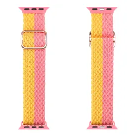DUX DUCIS Nylon Strap for Apple Watch 1 2 3 4 5 6 7 SE (38MM/40MM/41MM) - Pink/Yellow
