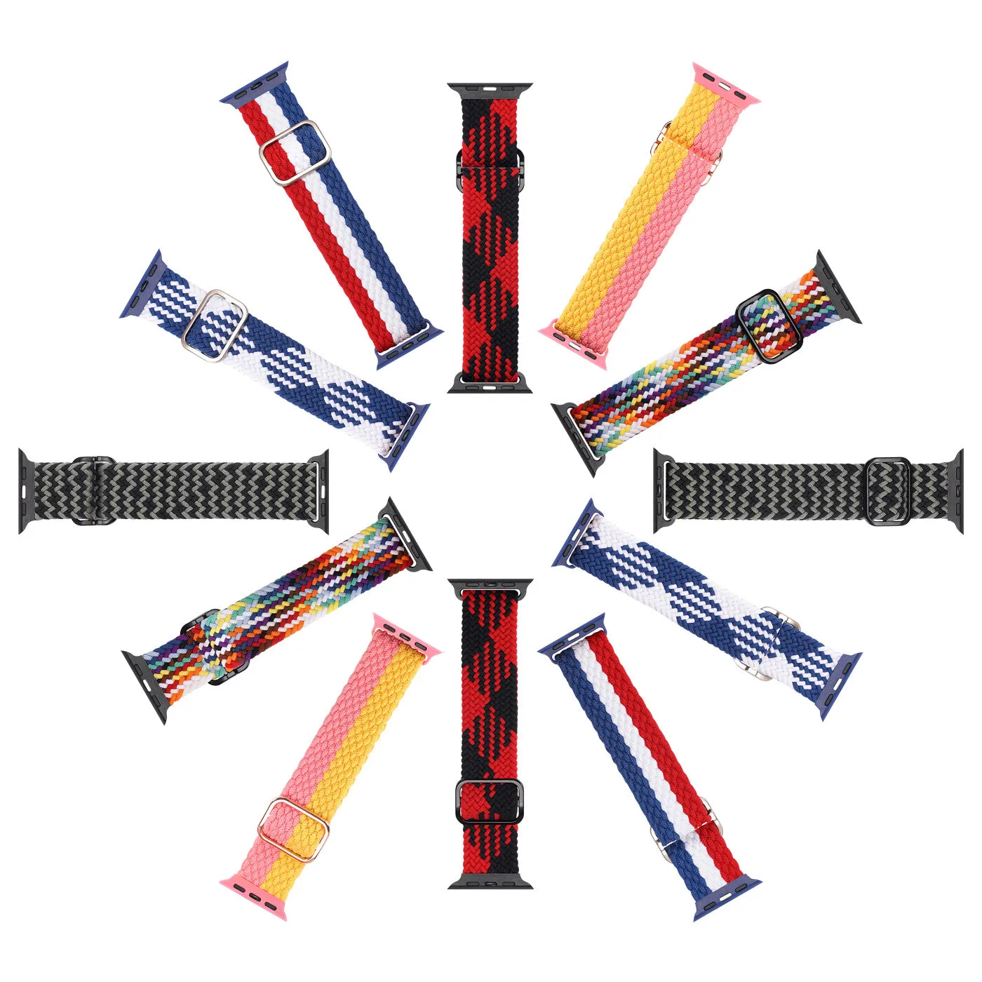 DUX DUCIS Nylon Strap for Apple Watch 1 2 3 4 5 6 7 SE (42MM/44MM/45MM) - Red/Black