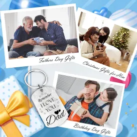 Fathers Day Dad Gifts Birthday Gift for Papa Keychain from Daughter Son Key Chains for Father