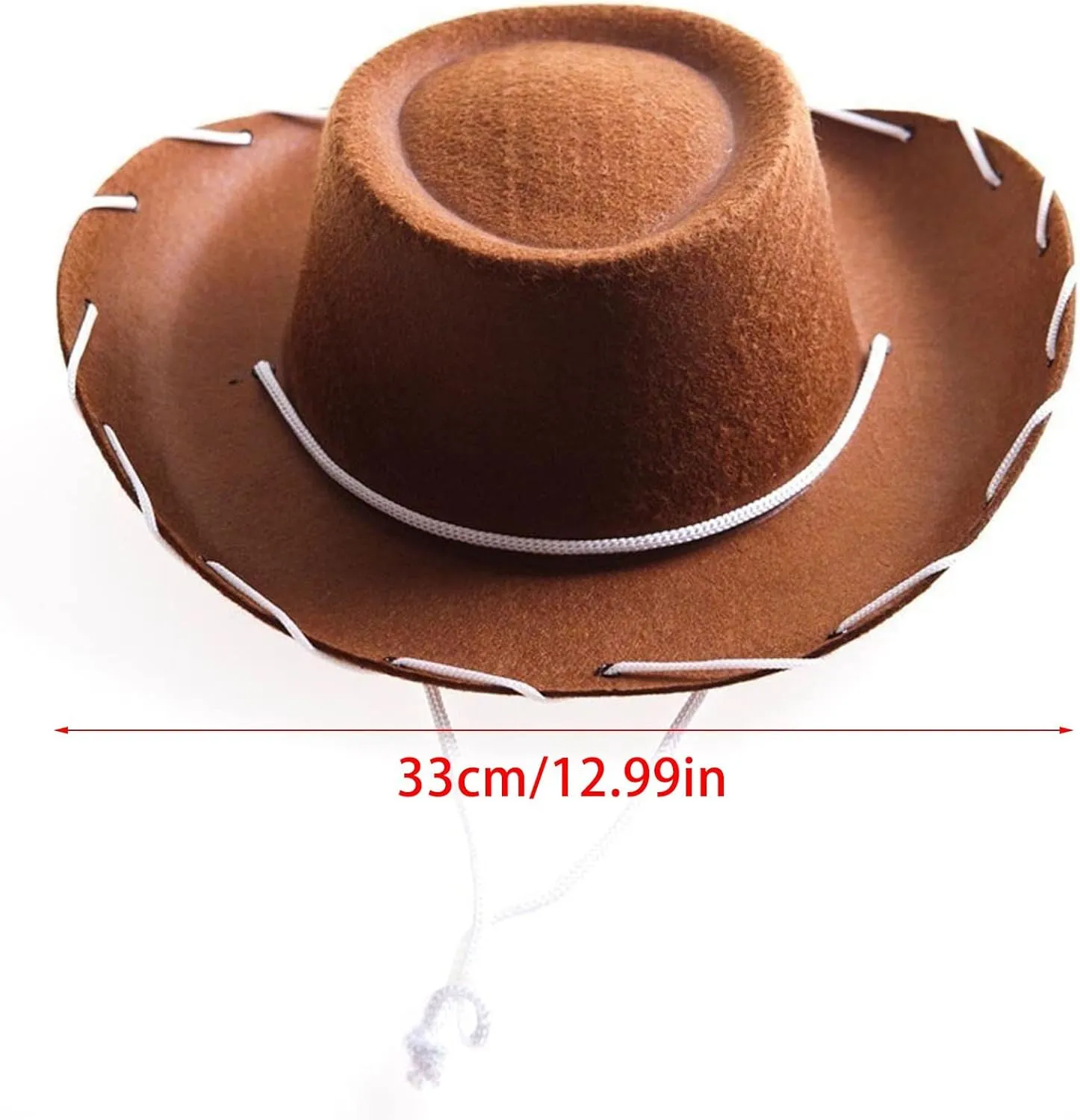 Faux Felt Western Cowboy Cowgirl Hat for Women Men Fedora Outdoor Wide Brim Hats with Strap Unisex Rolled up Caps