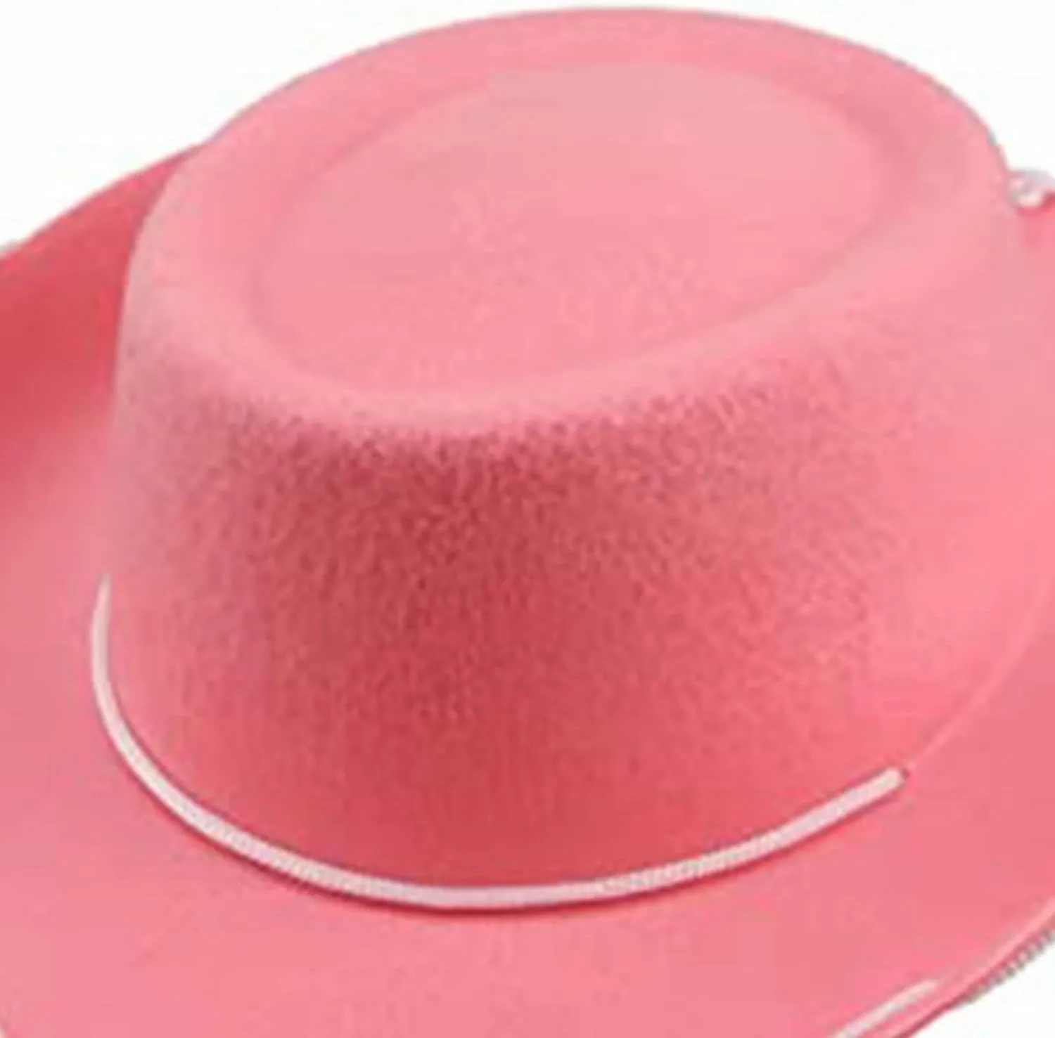 Faux Felt Western Cowboy Cowgirl Hat for Women Men Fedora Outdoor Wide Brim Hats with Strap Unisex Rolled up Caps