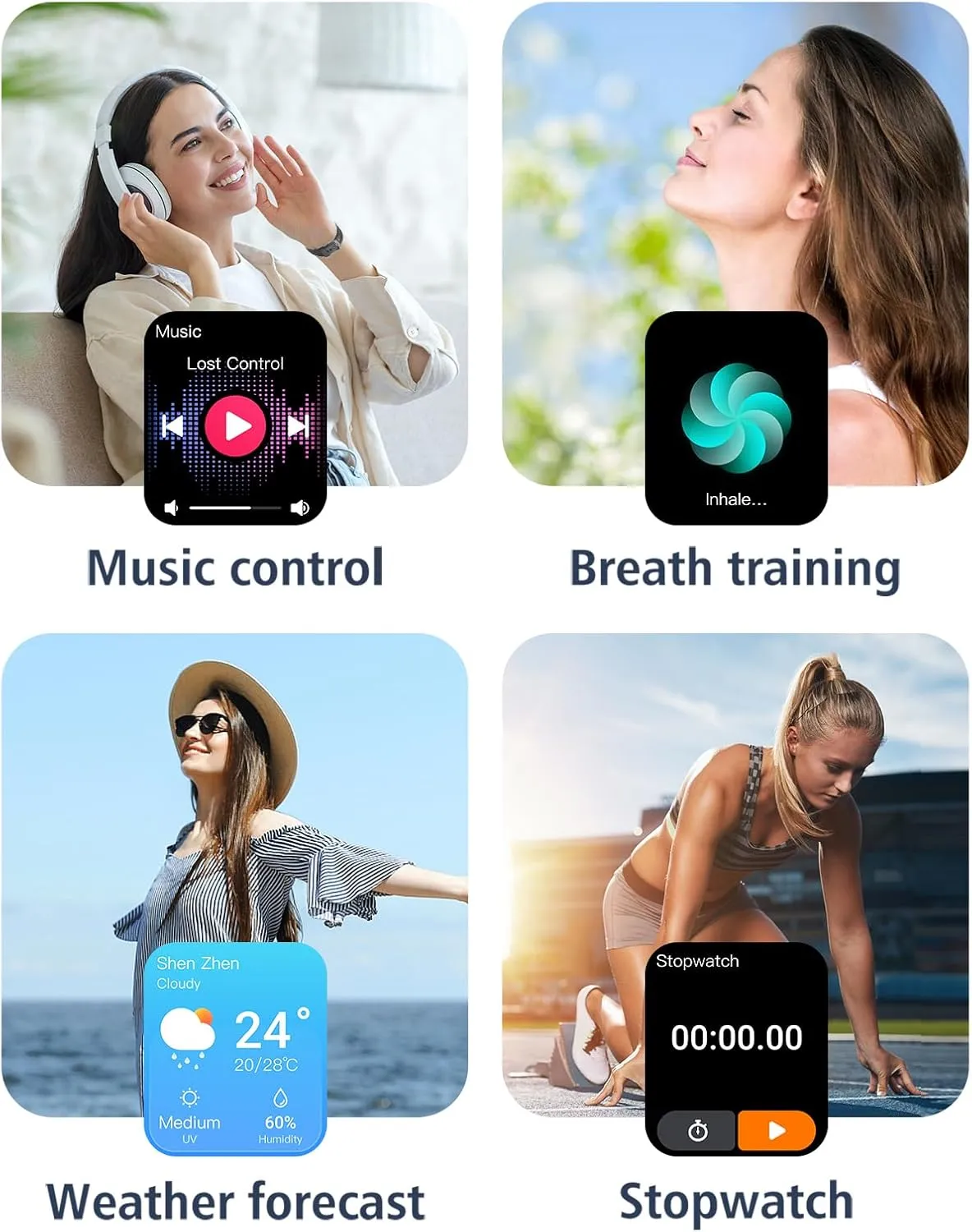 GRV Smart Watch for iOS and Android Phones (Answer/Make Calls), Watches for Men Women IP68 Waterproof Smartwatch Fitness Tracker Watch with Heart Rate/Sleep Monitor Steps Calories Counter (Black)