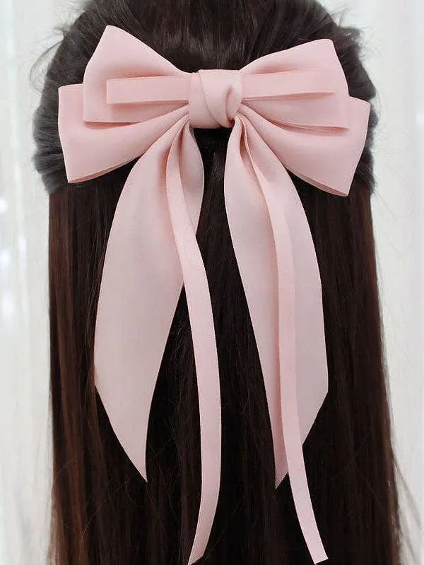 Hair bow: Peach / One size