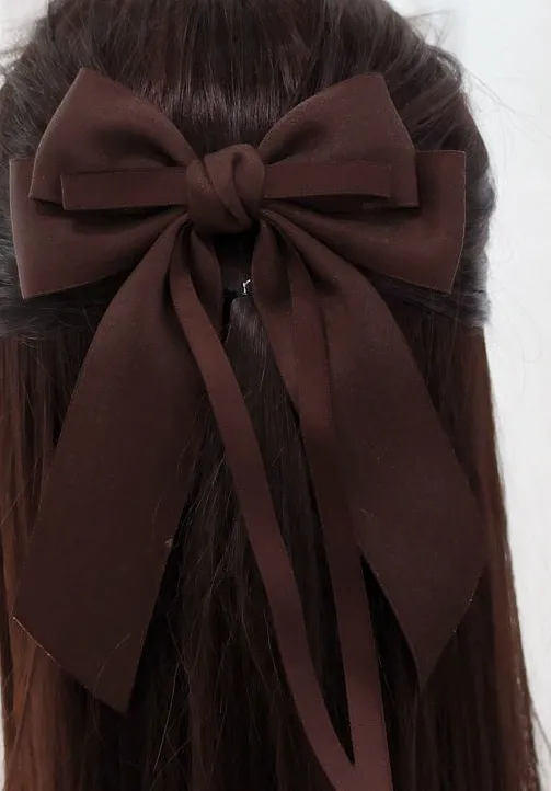 Hair bow: Peach / One size