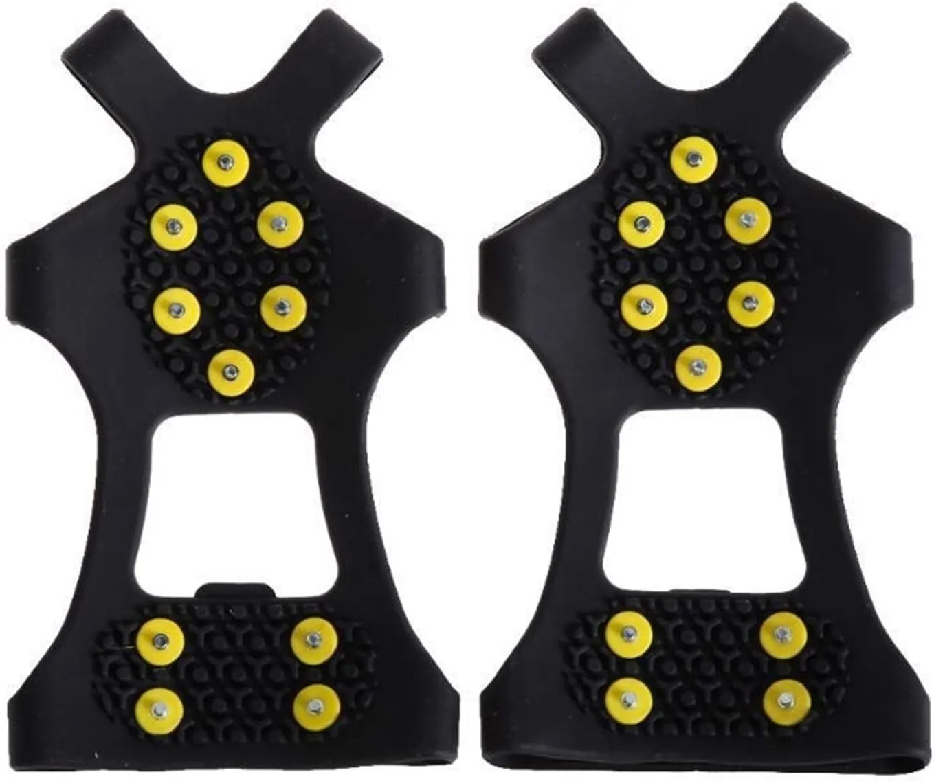 Ice Snow Grips 10 Stud Universal Ice Snow Shoe Spikes Grips Cleats Crampons Winter Climbing Safety Tool Anti Slip Shoes Spikes Cover S M L XL Ice Grips for Shoes