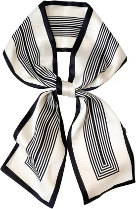 kcctoo 59 Long Silk Like Head Scarf Women's Fashion Square Neck Satin Scarfs for Bag Hair Scarves Gift 59 * 5.9