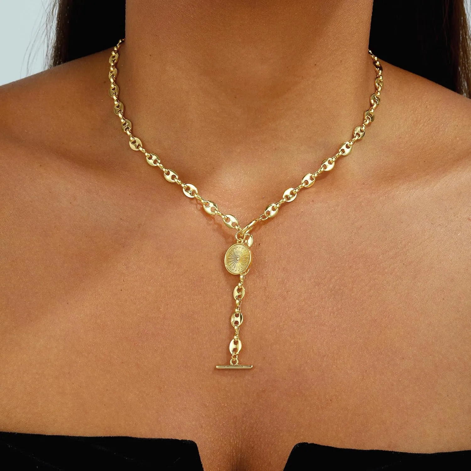 Layered Necklaces Set for Women, Dainty 14K Gold/Sterling Silver Plated Pendant Necklace Gold Chunky/Long Chain Stack Necklace Jewelry Gift for Women Trendy
