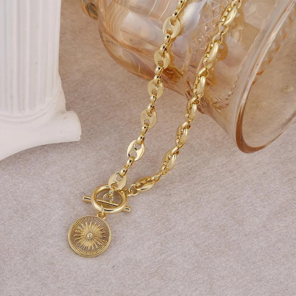 Layered Necklaces Set for Women, Dainty 14K Gold/Sterling Silver Plated Pendant Necklace Gold Chunky/Long Chain Stack Necklace Jewelry Gift for Women Trendy