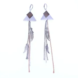 Long Mixed Chain Earrings