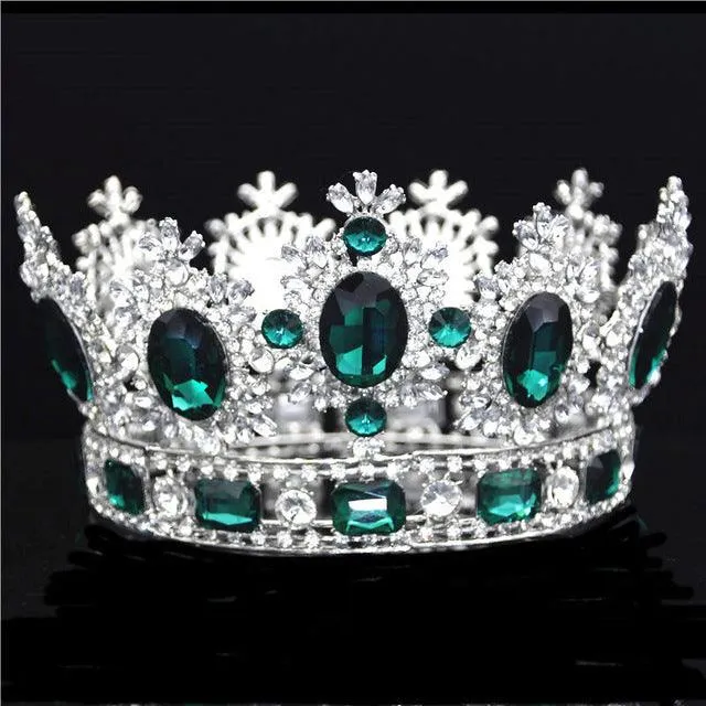 Luxuries Crystal Flower Wedding Red Tiara