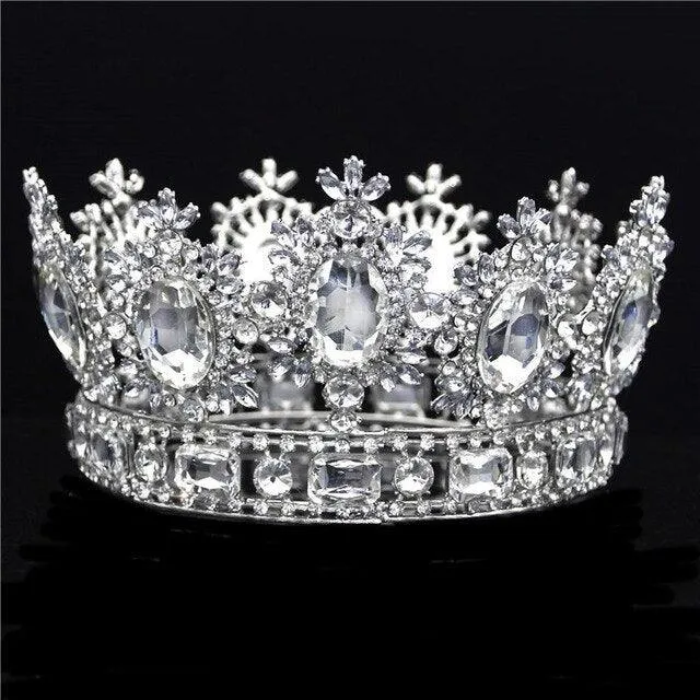 Luxuries Crystal Flower Wedding Red Tiara