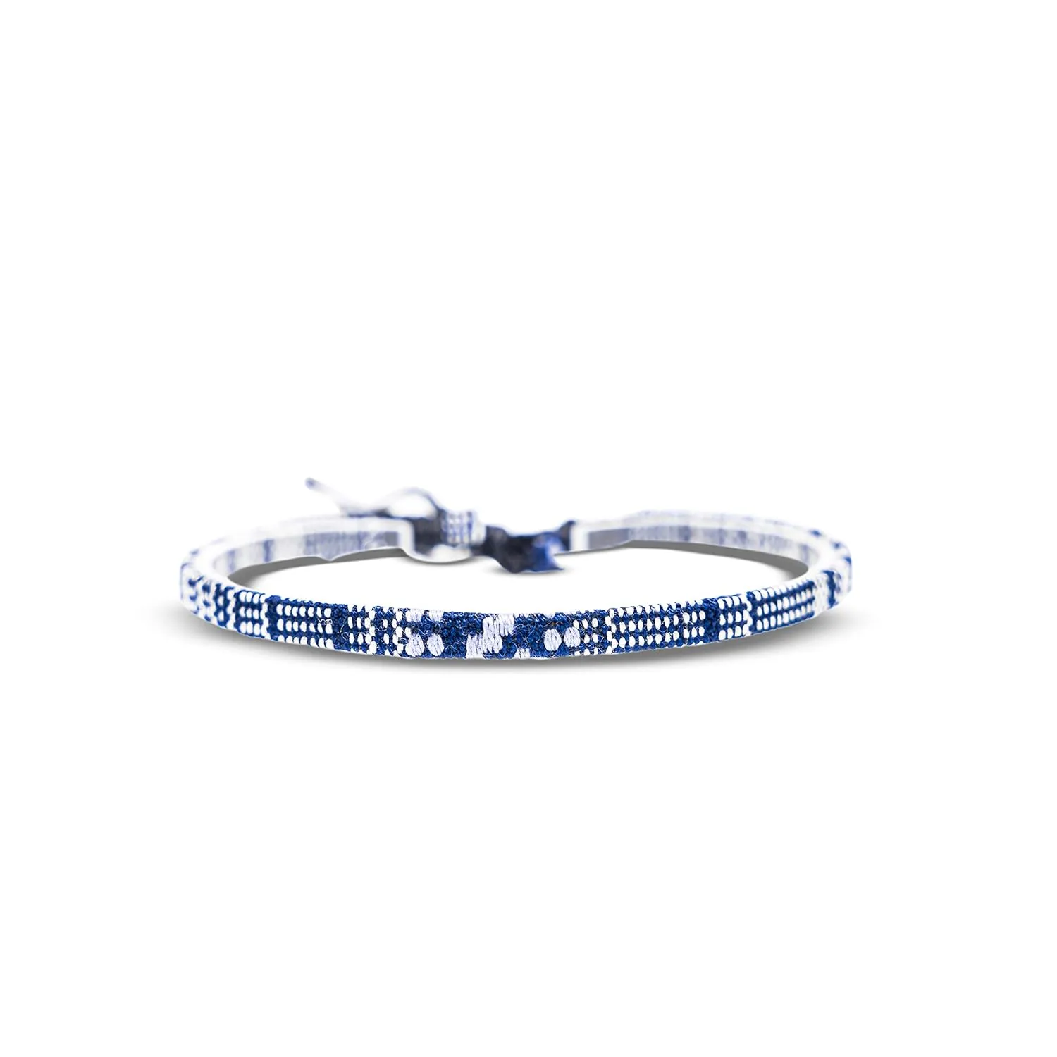 Made by Nami Surfer Anklet for Men and Women Waterproof and Adjustable Surfer Ankle Bracelet String Ankle Bracelet Beach Accessory for Ethnic Hippie Style (Blue-White)