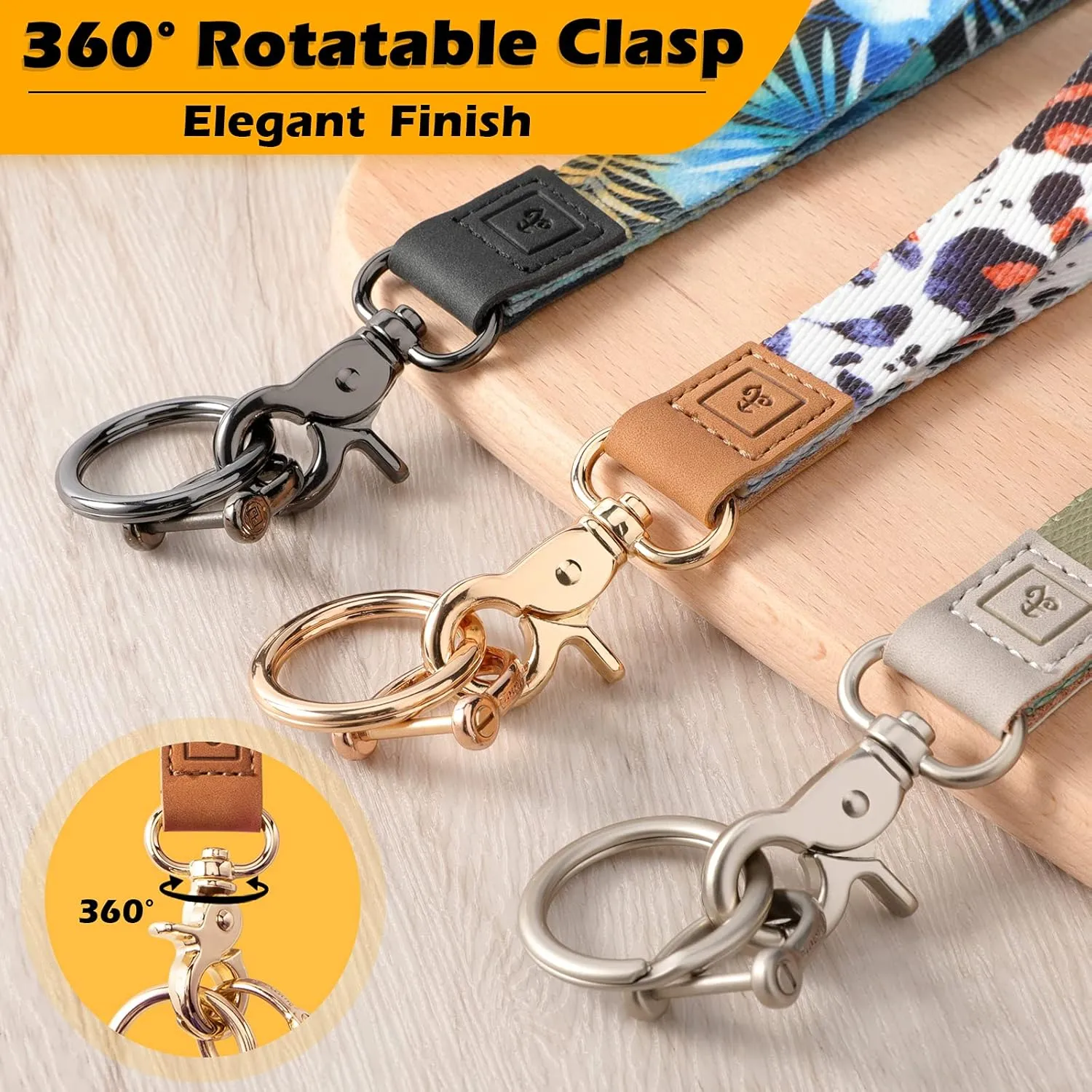 MNGARISTA Hand Wrist Lanyard Key Chain, Cool Keychain Wristlet, Wristlet Strap with Car Keychain, Phyllis