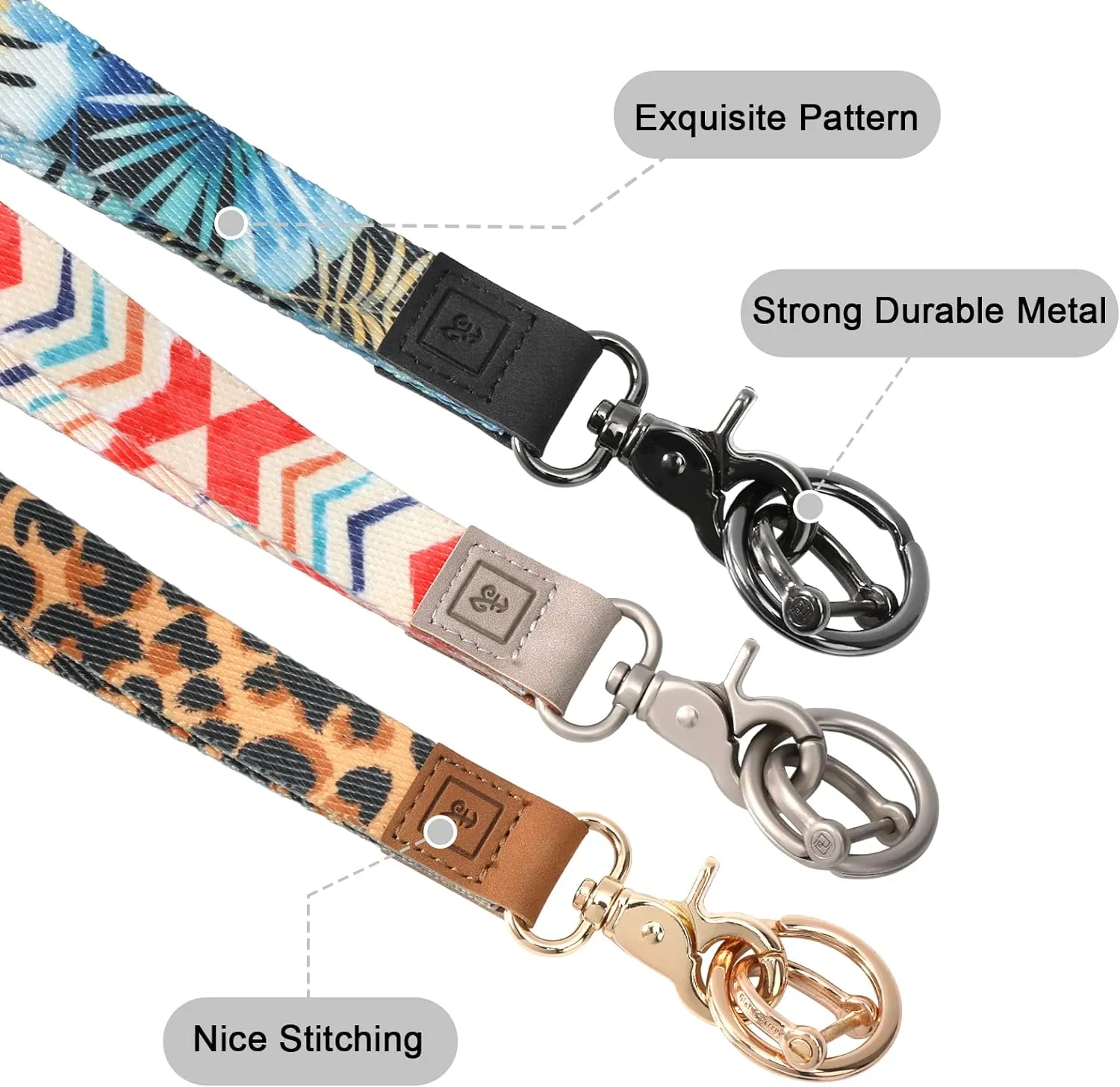 MNGARISTA Hand Wrist Lanyard Key Chain, Cool Keychain Wristlet, Wristlet Strap with Car Keychain, Phyllis