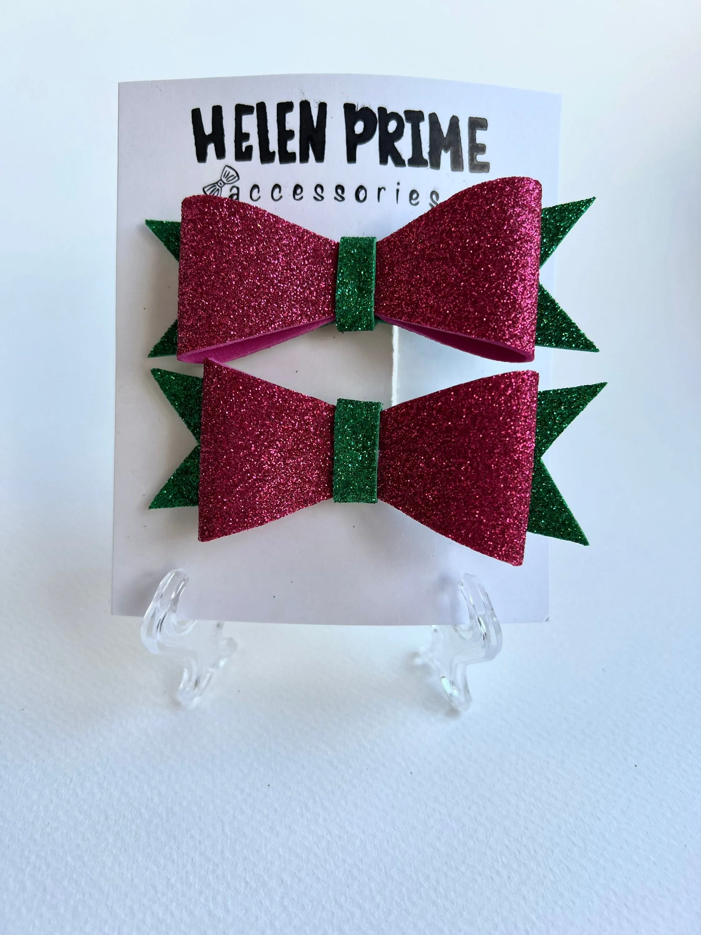 Pink Glitter Mini Pigtail Bow Set Pinwheel Baby Bow Hello 1st Grade Accessories Christmas Party Baby Accessories Helen Prime