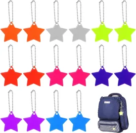 Reflector Pendant, 16pcs Waterproof Child Safety Reflector Pendant for School Bag, Wheelchair, Bicycle and Running