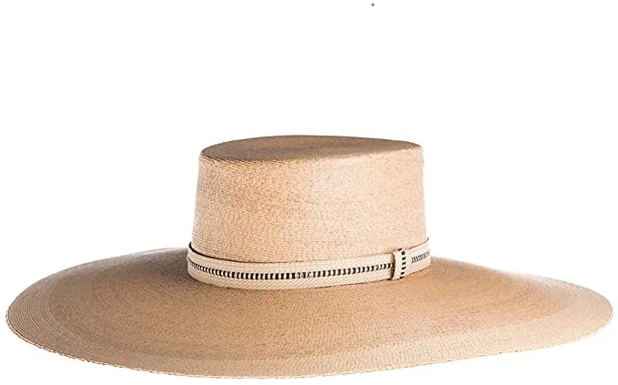 Rosalia Flat Top Palm Leaf Straw Hat