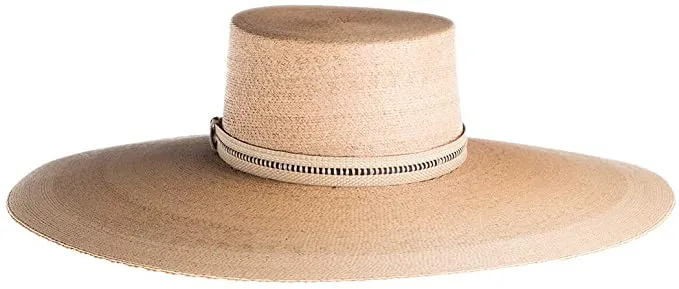 Rosalia Flat Top Palm Leaf Straw Hat