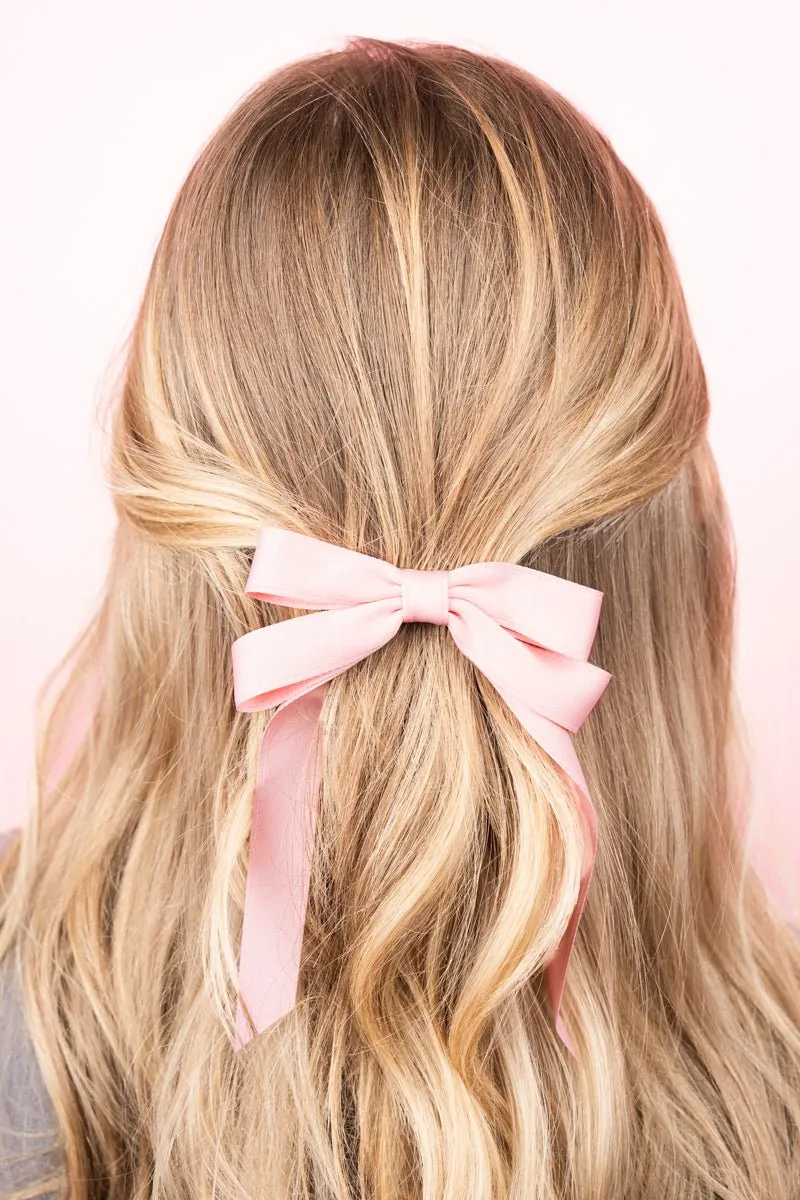 SALE! The Brielle Pink Hair Bow Barrette