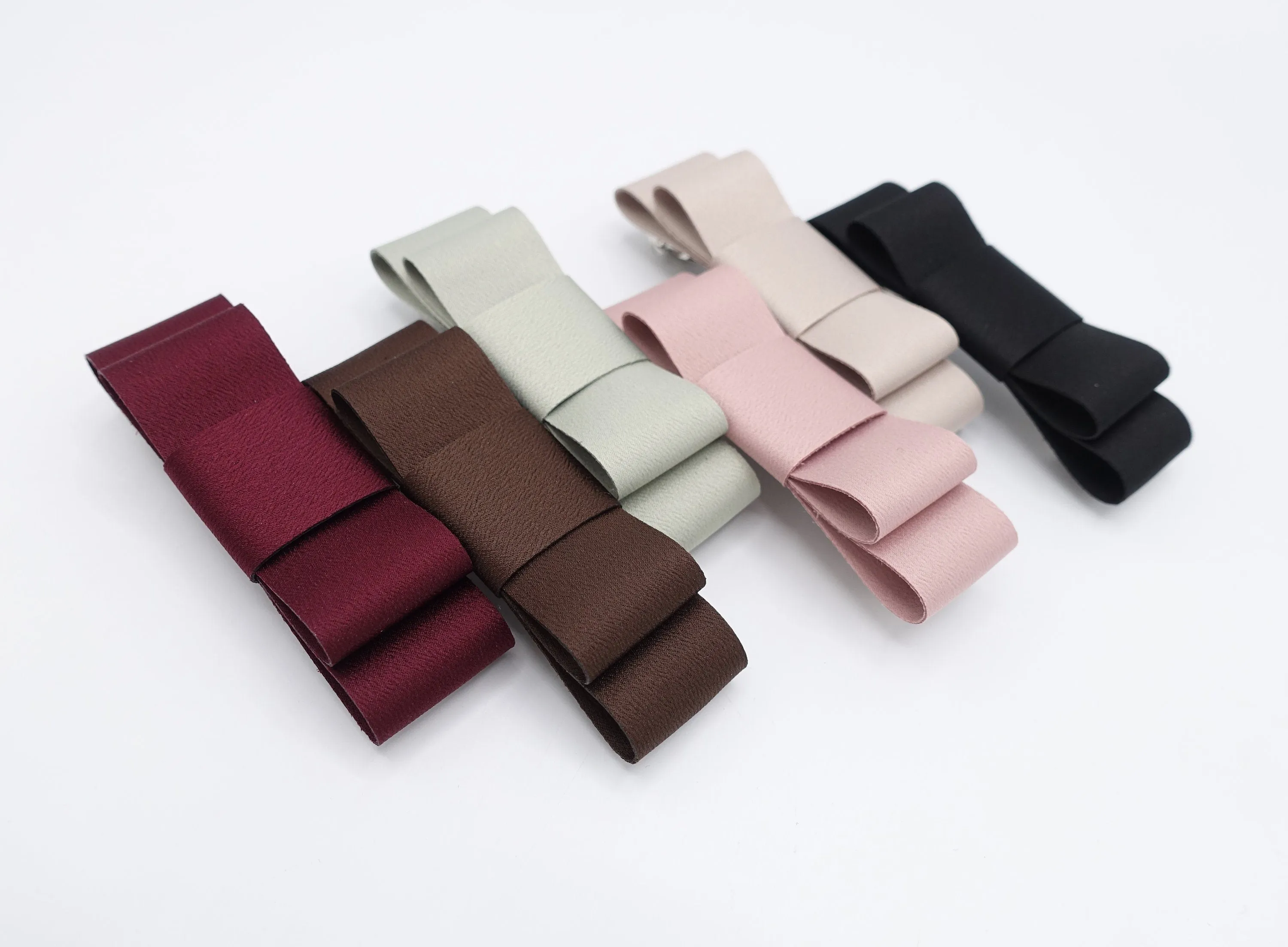 satin flat hair bow for women