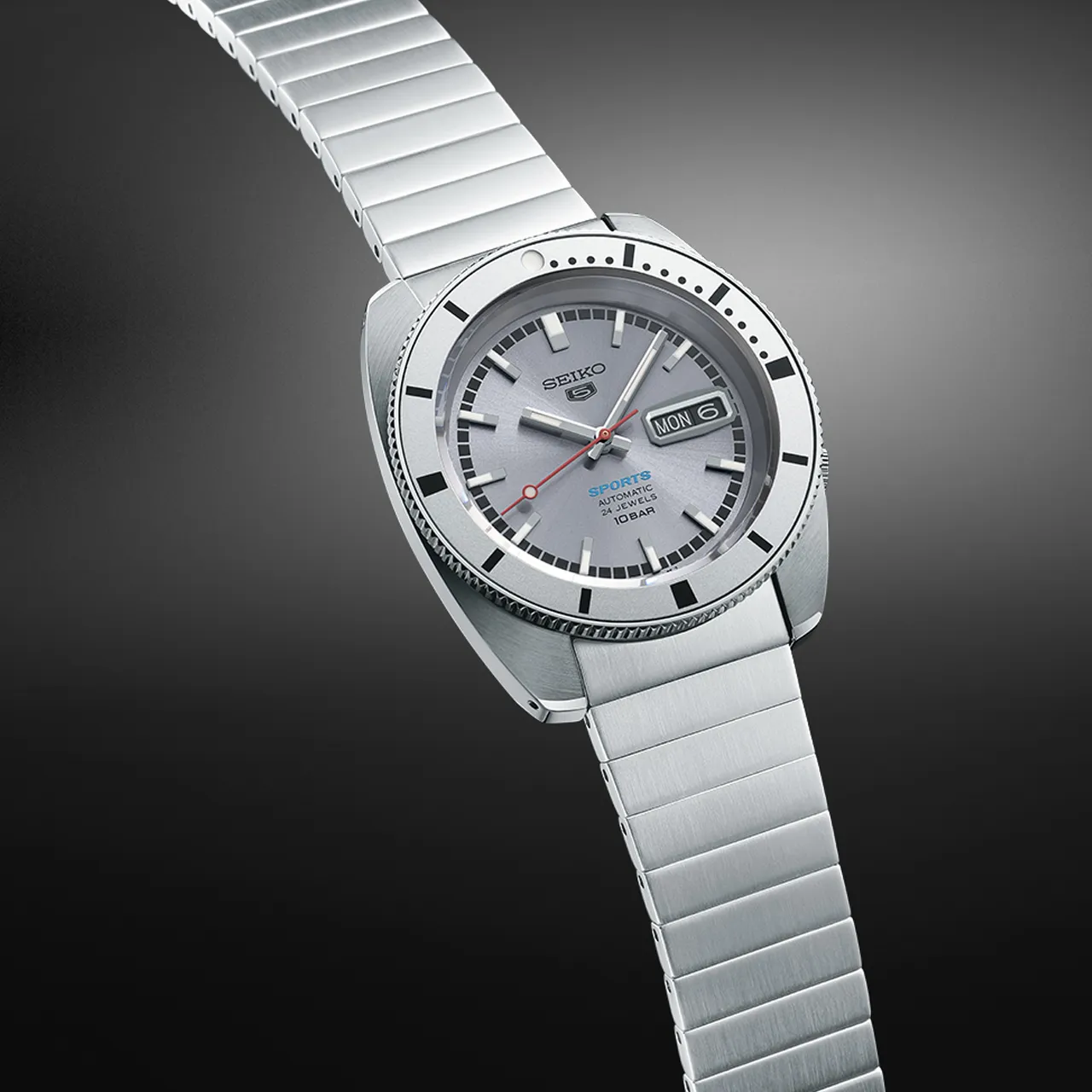 Seiko - SRPL03K Seiko 5 Sports ‘Ash Blue’ 1968 Recreation Limited Edition Automatic Watch