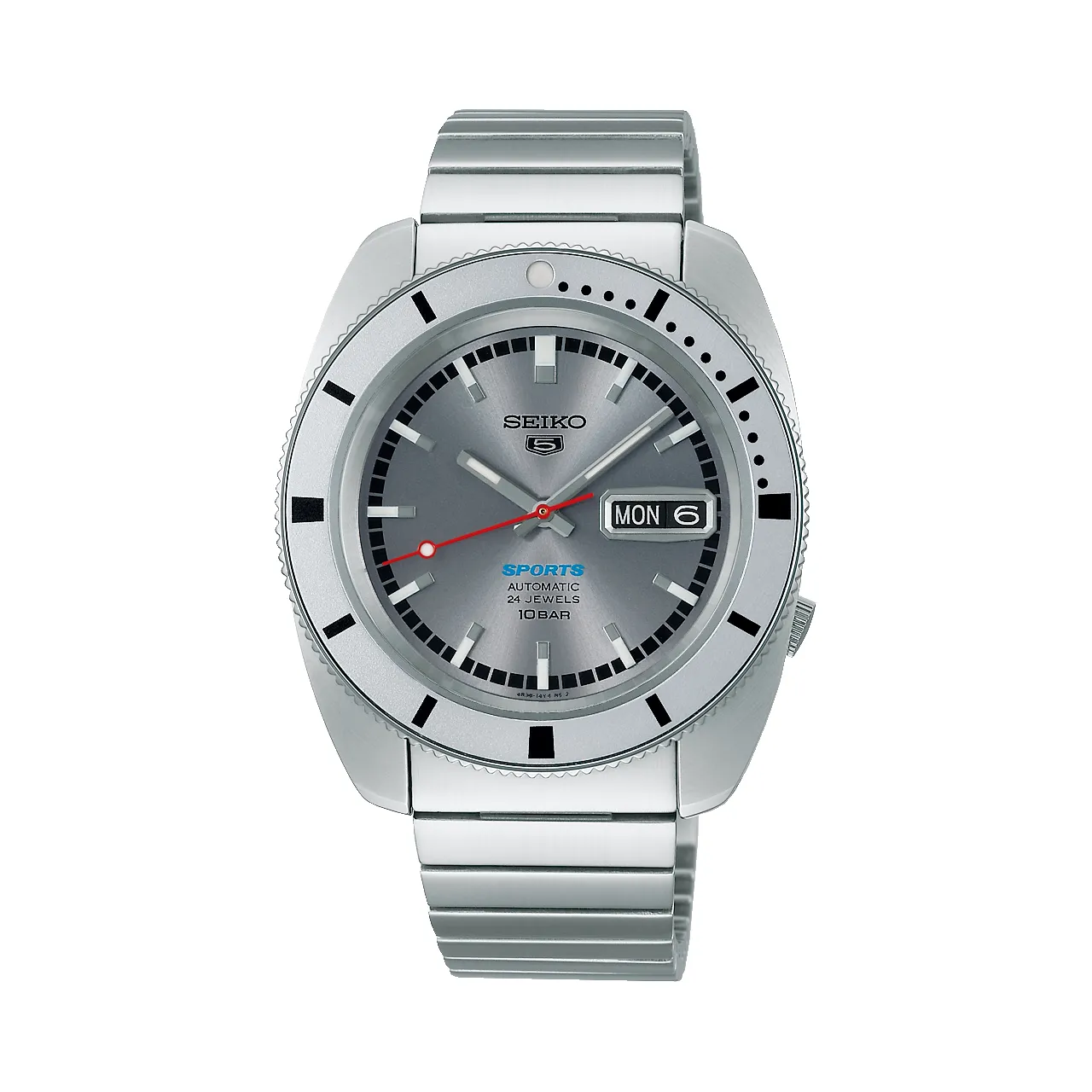 Seiko - SRPL03K Seiko 5 Sports ‘Ash Blue’ 1968 Recreation Limited Edition Automatic Watch