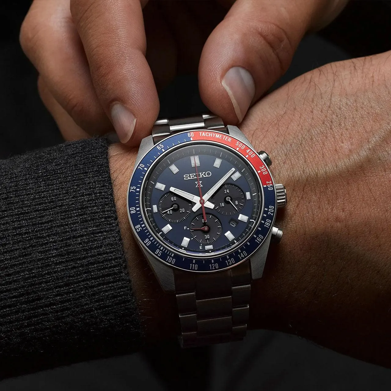Seiko - SSC913P Prospex Speedtimer ‘Go Large’ Pepsi Dial Solar Chronograph Watch