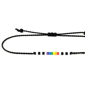 Straight Ally Bracelet, Subtle Ally Flag String Bracelet, Pride Flag Colors Jewelry, LGBT Support Jewelry, Ally LGBT Gift, LGBT Best Friend