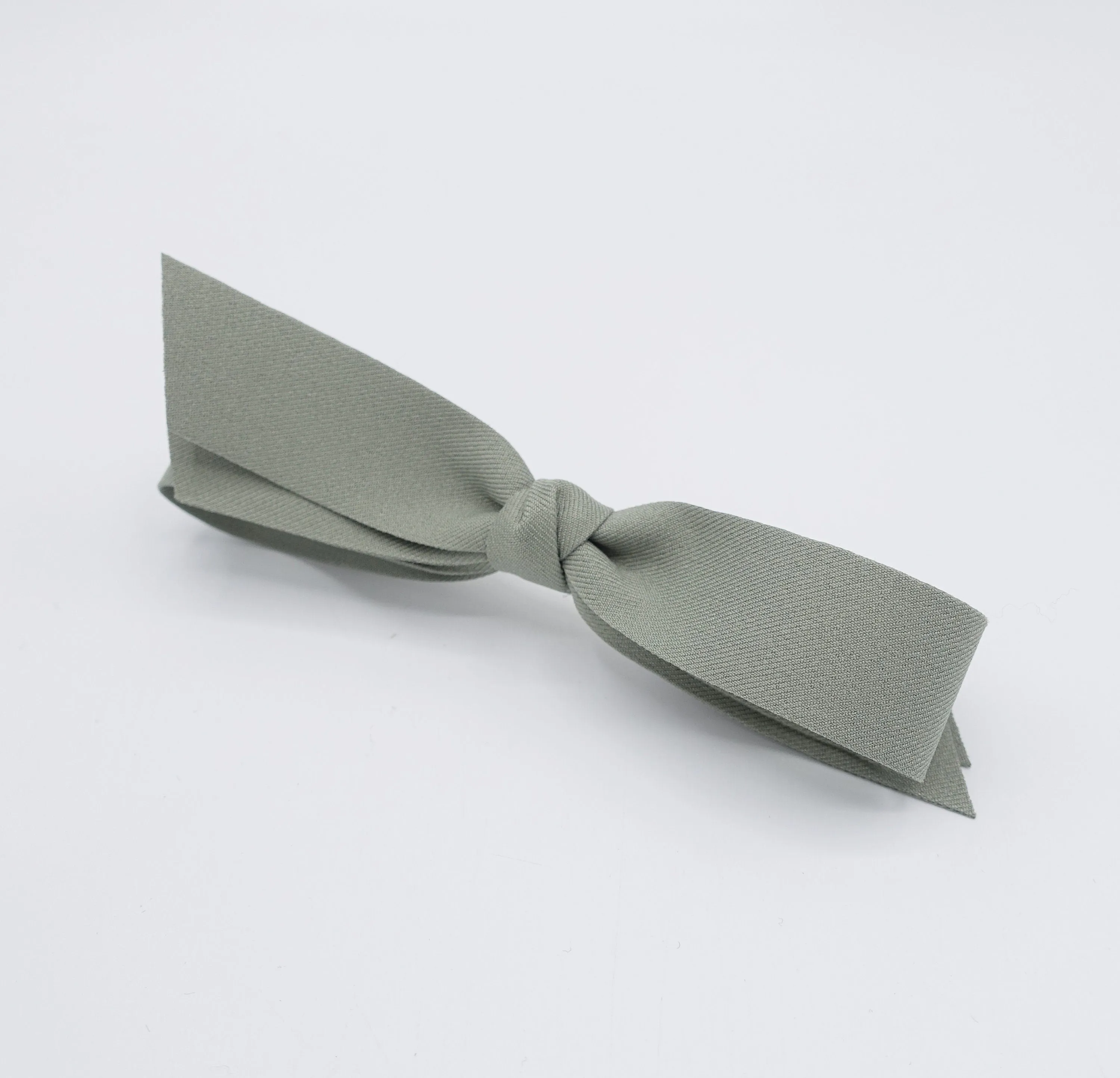 straight hair bow, folded hair bow, solid hair bow for women