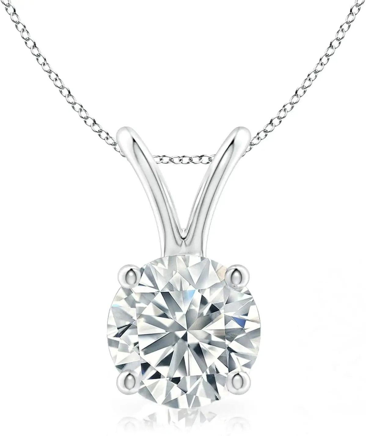 The Diamond Deal 1/4 Carat - 5 Carat | IGI Certified Lab Grown Diamond Pendant Necklace For Women | 14K White, Yellow Or Rose Gold | Lab Created Solitaire Lab-Grown Diamond Pendant Necklace