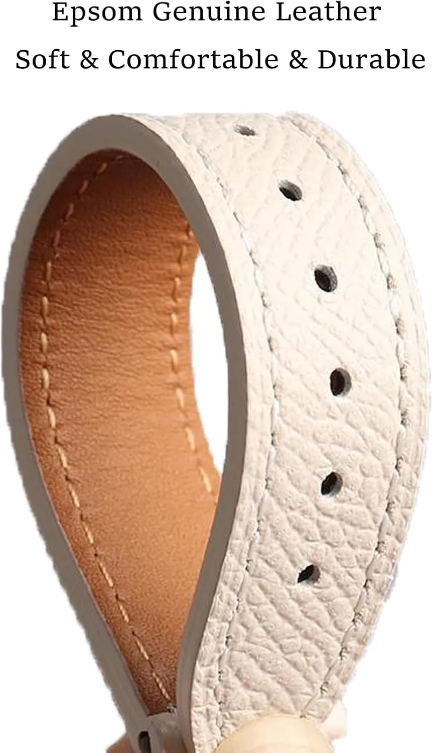 Top Grain Leather Watch Band Handmade Quick Release Thin Textured Genuine Calfskin Leather Epsom Watch Strap Replacement Band Strap 12mm 14mm 16mm 18mm 20mm 22mm Women Men
