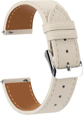 Top Grain Leather Watch Band Handmade Quick Release Thin Textured Genuine Calfskin Leather Epsom Watch Strap Replacement Band Strap 12mm 14mm 16mm 18mm 20mm 22mm Women Men